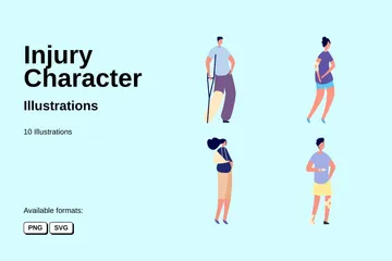 Injury Character Illustration Pack