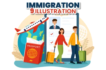 Inmigración Paquete de Ilustraciones