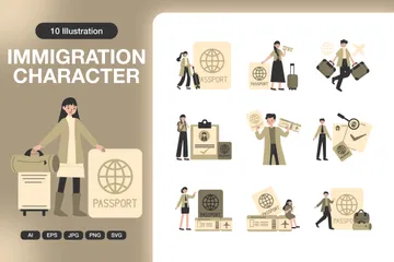 Inmigración Illustration Pack