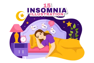 Vecteur d'insomnie Pack d'Illustrations