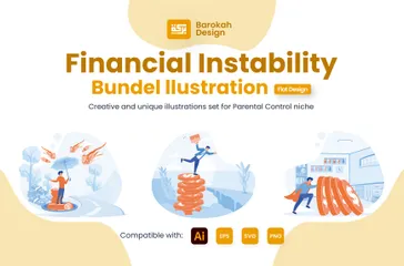 Instabilité financière Pack d'Illustrations