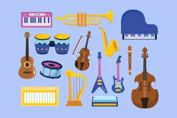 Instrumento musical Pacote de Ilustrações