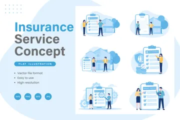 Insurance Service Illustration Pack