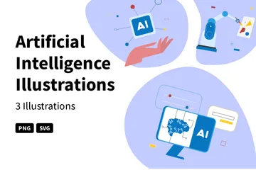 Intelligence artificielle Pack d'Illustrations