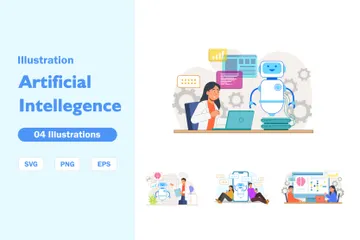 Intelligence artificielle Pack d'Illustrations