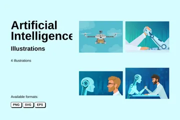 Intelligence artificielle Pack d'Illustrations