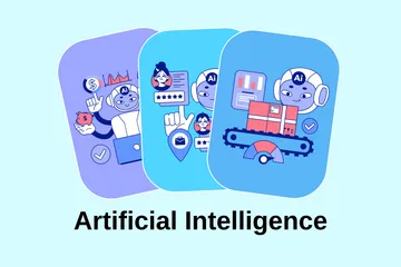 Intelligence artificielle Pack d'Illustrations