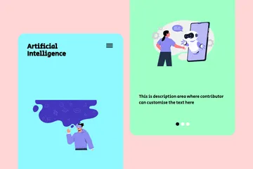 Intelligence artificielle Illustration Pack