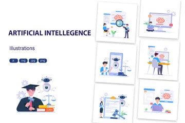 Intelligence artificielle Pack d'Illustrations