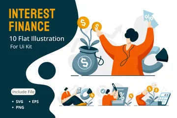 Free Interest Finance Illustration Pack