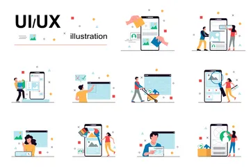 UI/UX Paquete de Ilustraciones