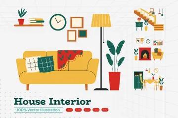 Intérieur de la maison Pack d'Illustrations