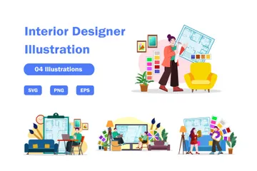 Interior Designer Illustration Pack