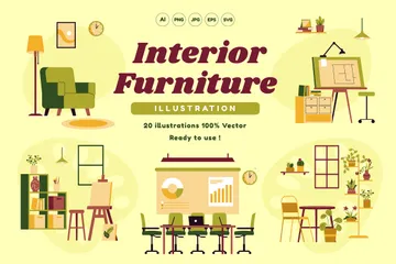Interior Furniture Illustration Pack