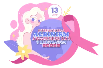 International Albinism Awareness Day Illustration Pack