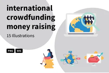 Free International Crowdfunding Illustration Pack