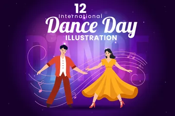 International Dance Day Illustration Pack
