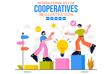 International Day Of Cooperatives Illustration Pack