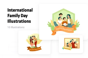 International Family Day Illustration Pack