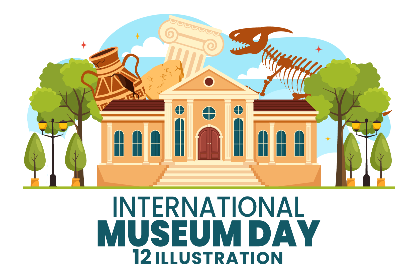 Premium International Museum Day Illustration pack from Art & Abstract