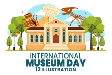 International Museum Day Illustration Pack