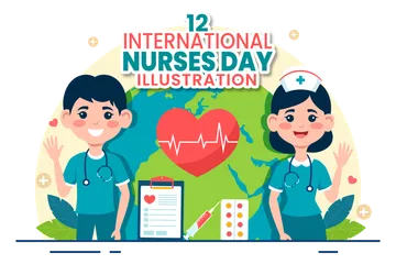 International Nurses Day Illustration Pack