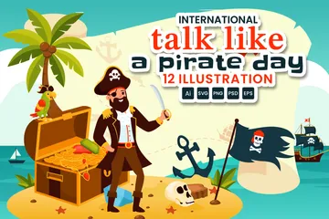 International Talk Like A Pirate Day Illustration Pack