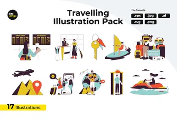 International Travel Illustration Pack
