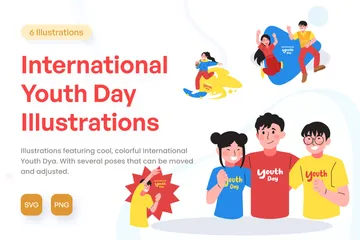 International Youth Day Illustration Pack