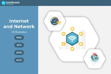 Internet And Network Illustration Pack