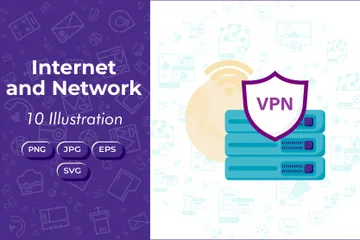 Internet And Network Illustration Pack