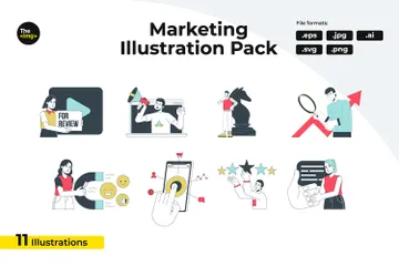 Internet Marketing Illustrationspack