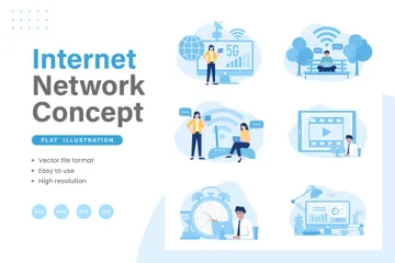 Internet Network Illustration Pack