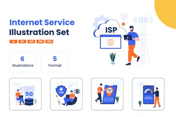 Internet Service Illustration Pack