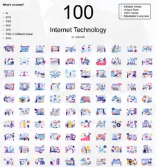 Internet technologie Illustrationspack