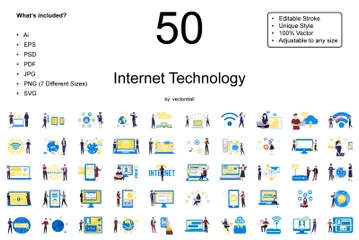 Internet technologie Illustrationspack