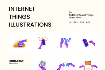 Internet Things Illustration Pack