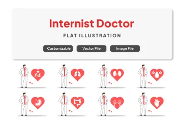 Internist Doctor Illustration Pack