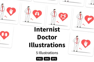 Internist Doctor Illustration Pack