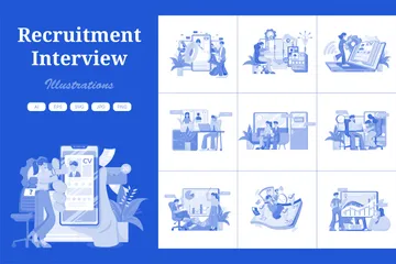 Interview & Hiring Illustration Pack