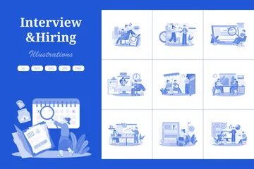 Interview & Hiring Illustration Pack