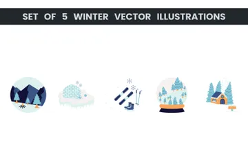 Inverno Pacote de Ilustrações