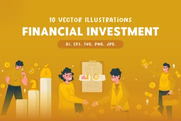 Inversión financiera Paquete de Ilustraciones