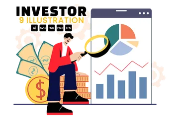 Investidor Empresarial Pacote de Ilustrações