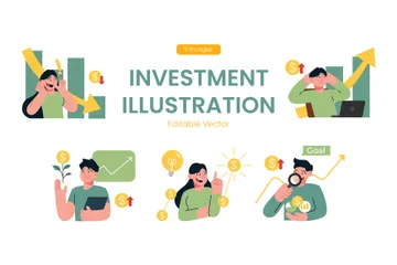 Investieren Illustrationspack