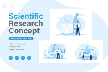 Investigación científica Paquete de Ilustraciones