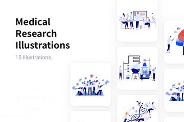 Investigación médica Paquete de Ilustraciones