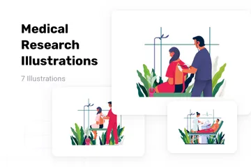Investigación médica Paquete de Ilustraciones