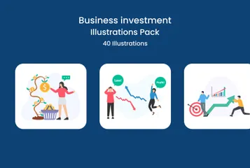 Investissement des entreprises Pack d'Illustrations