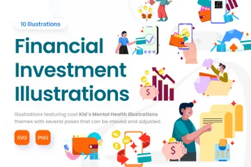 Investissement financier Pack d'Illustrations